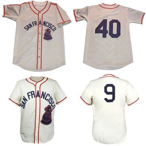 サンフランシスコ海ライオンズ1946ホームジャージステッチ縫製高品質コレクション野球ジャージS XXXL