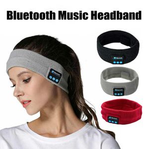 Trådlös Bluetooth Musik Headband Magic Earphone Mic Hat Man Kvinnor Handsfree Musik Sport Telefon Samtal Answer Ears Free Headwear