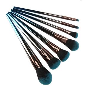 7pcs Makeup Brushes Set Gradiente de cor Handle escova da composição Fundação Blush em Pó da composição da sombra Brushes J1704