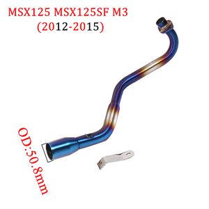 Moto di Scarico Per Honda MSX125 MSX125SF M3 2012-2015 CBR150 CB150R Anteriore Centrale Collegamento Tubo Fuga Moto Imbottiture Tubo Silenziatore