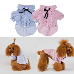 Pet Straps T Shirts Pet Dog Ruffle Vest Shirt Tops blouse Summer Pet Dog Clothes Dogs Apparel will and snady drop ship