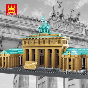 WANGE 6211 1552 PCS City Creators Street View Famoso Brandenburg Gate Berlim Alemanha Building Blocks Brinquedos Brinquedos Para Crianças