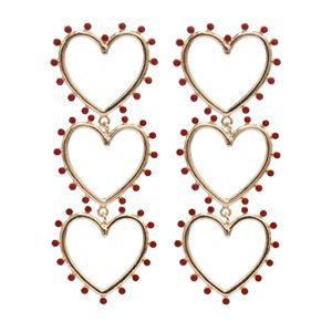 Cute Love Heart Rhinestone Drop Dangle Earrings for Women Girl Long Tassel Earring Party Jewelry