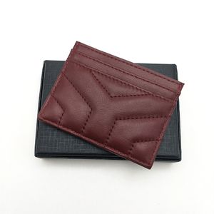 Echtes Leder Männer Frauen Kreditkarteninhaber Herren Mini Bankkarteninhaber Frauen Kleine Brieftaschen Schlanke Brieftasche Mit Box