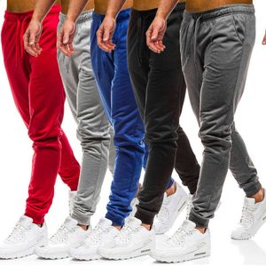 Mens Slim Fit Tracksuit Sport Gym Skinny Jogging Joggare Svettbyxor Byxor