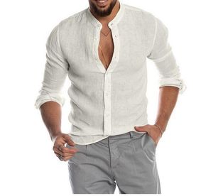 Herren das neue Angebot Ankunft Polos V-Ausschnitt Langarm Leinen Party Freizeithemden Atmungsaktiv Geschenk Größe M-3XL Bestghow