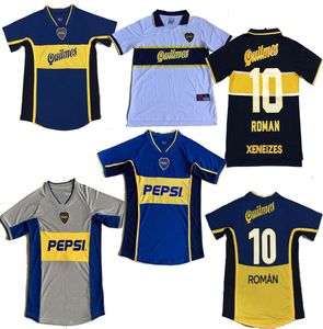 97 98 Boca Juniors Retro Soccer Jersey Maradona ROMAN GAGO 97 99 Football Shirts 2001 2002 2005 Camiseta de Futbol vintage RIQUELME