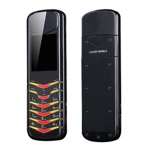 Moda Metal Signature Telefon komórkowy Odblokowany Klasyczny Projekt Metalowa Rama Dual SIM Karta GSM FM Radio MP3 Senior Bar Gold Black 8800 Telefon komórkowy