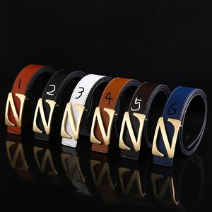 fashion simple leisure business women and men designer belts high quality leather material Z belt Width is 3.7 cm