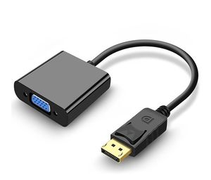 Nowy DP Cable DisplayPort Wyświetlacz Wyświetlacz Męski do VGA Female Converter Adapter do Laptopa PC