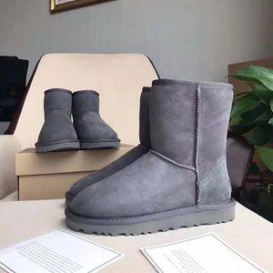 men and women for inside raised pile thickened Snow boots warm ankle boots women's middle tube winter cotton-padded shoes leather shoes