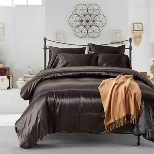 Designer de cama consoladores conjuntos luxo 100% cetim seda roupa cama conjunto decoração casa conjunto cama rainha rei edredões capa bedclothes256a
