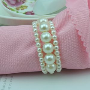 White Pearl guardanapo anel de guardanapo Buckle Titular Hotel Wedding Party Decoration Favor