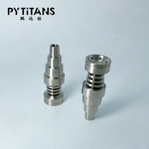 Helt justerbara titan naglar 6 i 1 passar för 10/14/18mm kvinnliga och manliga fog glasrör 3 delar domelösa titan nagel kolhydrater fabrikspris