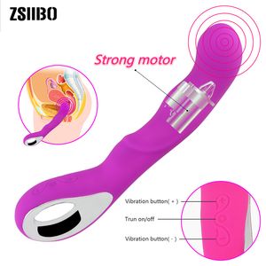 USB Rechargeable Female Masturbation Vibrator, Clit and G Spot Orgasm Squirt Massager, AV Vibrating Stick, Sex Toy for Women Y200616