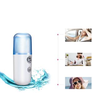 Novo abastecimento de água portátil usb recarregável nano mister heavidifier resfriamento névoa mini face humidificador extensões pulverizador