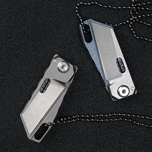 Titanium folding s35vn knife outdoor camping self-defense for daily cutting EDC on foot rescue survival