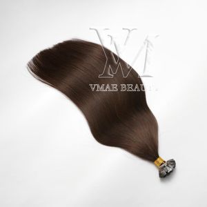 VMAE 13A dubbel ritade mörkaste bruna 100g malaysia europeiska hårskönhet salong stick platt tips 100% remy jungfru för bundna mänskliga hårförlängningar
