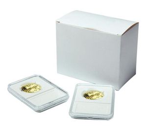 100pcs Professional Coin Display Slab Coin Holder Collecting Storage Box 40mm Coin Collection Box