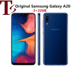 Yenilenmiş Orijinal Samsung Galaxy A20 A205U 6.4 inç Octa Çekirdek Android 9.0 3GB RAM 32GB ROM Kilitli Tek SIM Telefon 8 PCS