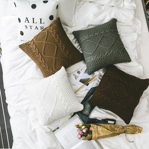 Tiya Linger Knitted Pillow Case Home Miękkie Montaż Dekoracyjne Poduszki Nordic Fotografia Rekwizyty bez podusznika