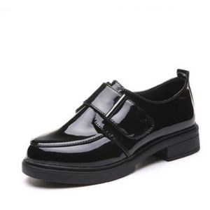 Женщины лакированные черные ботинки женщин Мода Повседневная обувь весна осень 2020 Новый стиль Женщины Черные кожаные туфли размер 35-40