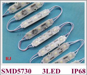 렌즈와 함께 초음파 씰 LED 모듈 방수 LED 백 표시등 DC12V 1.2W SMD 5730 3 LED IP68 CE ROHS