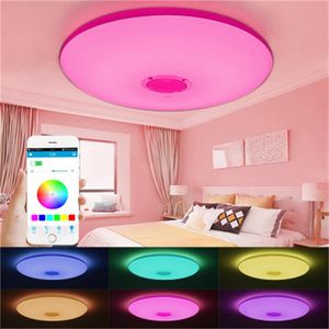 New fashion bluetooth ceiling light cross-border mobile phone APP control creative round simple led bedroom light smart