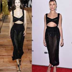 2021 Zuhair Murad Русалка Вечерние платья Illusion Black Lace блестки платье Формальная Runway Мода платье красного ковра Свадебные платья