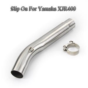 XJR400 Slip On för Yamaha XJR 400 FZ400 Motorcykel Modifierad Avgasdämpare Kopplingsrör Middle Link Pipe Tube Fit 51mm Escape