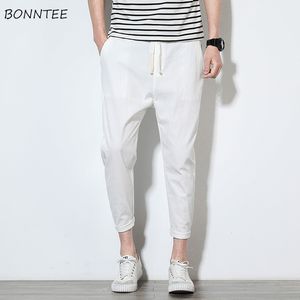 Pants Men Solid Slim Fit Casual Trousers All Match Simple Mens Korean Style Ulzzang Summer Breathable Comfortable Pant Oversize