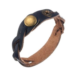 Gioielli europei e americani primo strato di pelle bovina intrecciata braccialetto da uomo in pelle da uomo WY1422