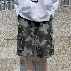 Demi-short achat en gros de Shorts pour hommes Camouflage Imprimer Summer Hommes Cargo Casual Pantalon Pantalon Harajuku Half Camo Streetwear
