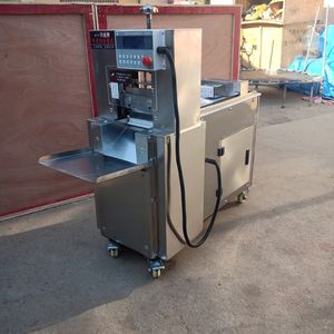 電気ラムロールスライサーマシンを凍結する牛肉の肉切断機CNCシングルカットラムロール機械2200W
