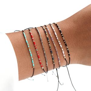 Böhmen Weave Rope Chain Armband För Kvinnor Män Pärlor Charms Armband Friendship Armband Mode Smycken