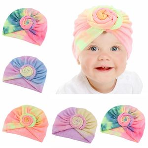 Baby Turban Hat Gradient Toddler Knot Caps Elastic Girls Hairbands Turban Kids Head Wraps Baby Headwear Hair Accessories HHA-1440