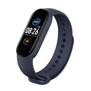 M5 0.9 inch Smart Bracelet Magnetic Charging Sports Fitness Wristband Blood Pressure Tracker 13 Languages Translation for iOS Android Phones