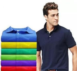Lente luxe Italië best verkoopt nieuw borduurwerk krokodil polo shirt mannen korte mouw casual shirts man s solide klassieke t shirt plus camisa polo