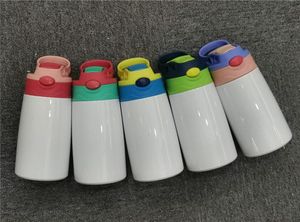 BPA Free Nozzel Çift Duvar Vakum Kahve Mug A02 ile 12oz Sublime Sippy Kupası Paslanmaz Çelik mandal Beyaz Biberon