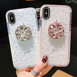 Honor 10 Honor 20 DIY diamond Stand Holder Phone Case For Huawei P40 P10 P20 P30 Pro Mate20 Mate30 Pro Soft TPU Crystal Cover