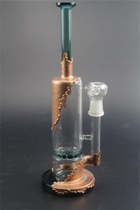 Cachimbos de vidro verde inebriante Cachimbo de água com filtro de favo de mel Dab Rig 13 polegadas de altura