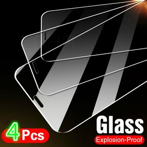 4個のPCSのフルカバーガラスのためのFor iPhone 11 Pro X XR XS最大強化スクリーンプロテクターiPhone 7 8 6 6Sプラス5 5S SE 11ガラス電話フィルム