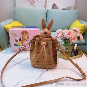 Drawstring Shoulder Bag Handbag Bucket Handbags Women Vogue Of New Fund Of Printed Oblique Satchel Joker Rabbit Single