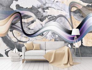 Papel de parede personalizado abstrato concepção artística tinta paisagem 3d adesivos de parede quarto decoração impermeável papel de parede