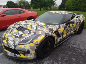 Premium svart grå gul kamouflage vinyl camo bil wrap klistermärken folie med luftbubbla diy styling wrapping222k