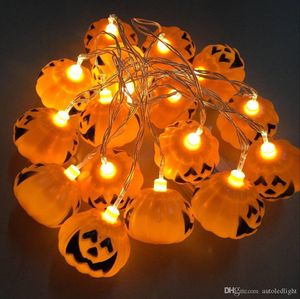 Halloween 16 LED 2.5m Home Bar Festa Decoração Abóbora Colorido Corda Luz Fada Luzes Festas Lâmpada Esqueleto Lanterna Lâmpadas