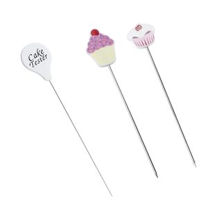 Cake Tester Baking Skewer Bread Probe For Cupcake Muffin Testing Stainless Steel Baking Pick Sticks Tool JK2007KD