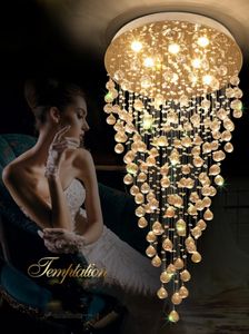 Nowoczesny LED Crystal Chandelier Fixture Light do salonu Sypialnia Hotel Korytarz Kryty Dekoracja Schody Lampa LLFA