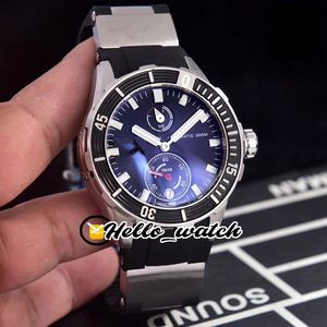 Nuovo Maxi Marine Diver Chronometer 1183-170-3/92 Quadrante nero Orologio da uomo automatico Riserva di carica Cassa in acciaio Cinturino in caucciù di alta qualità Waches