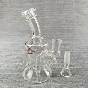 Mini 5,9-Zoll-Glaswasserbong-Wasserpfeifen berauschendes Inline-Dab-Rig 14-mm-Innengewinde für Rauchzubehör